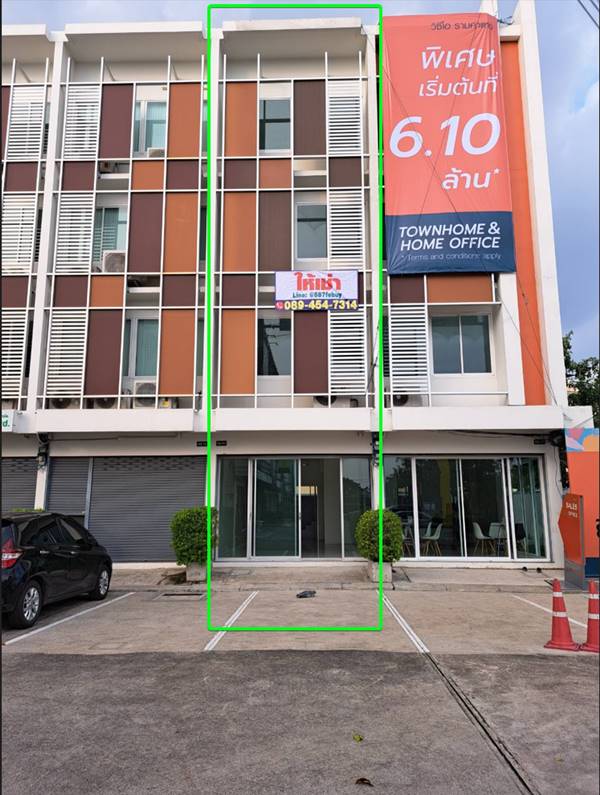 ให้เช่า อาคารพาณิชย์โครงการ Vizio รามคำแหง อาคารใหม่ กั้นกระจก ติดแอร์แล้ว สามารถเปิดกิจการได้ทันที